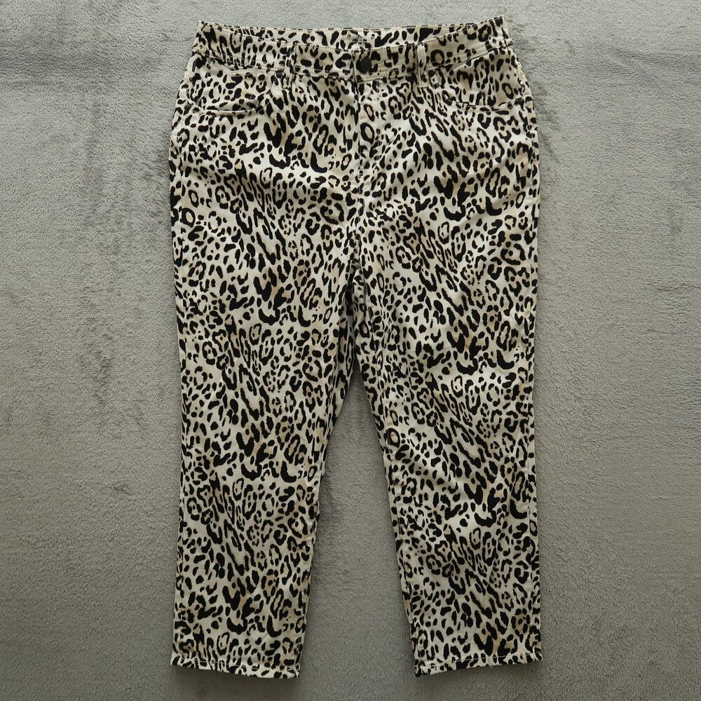 Chico's Pants Women's Size 2R US-12 High-Rise Slim Leg Crop 22" Inseam Stretch